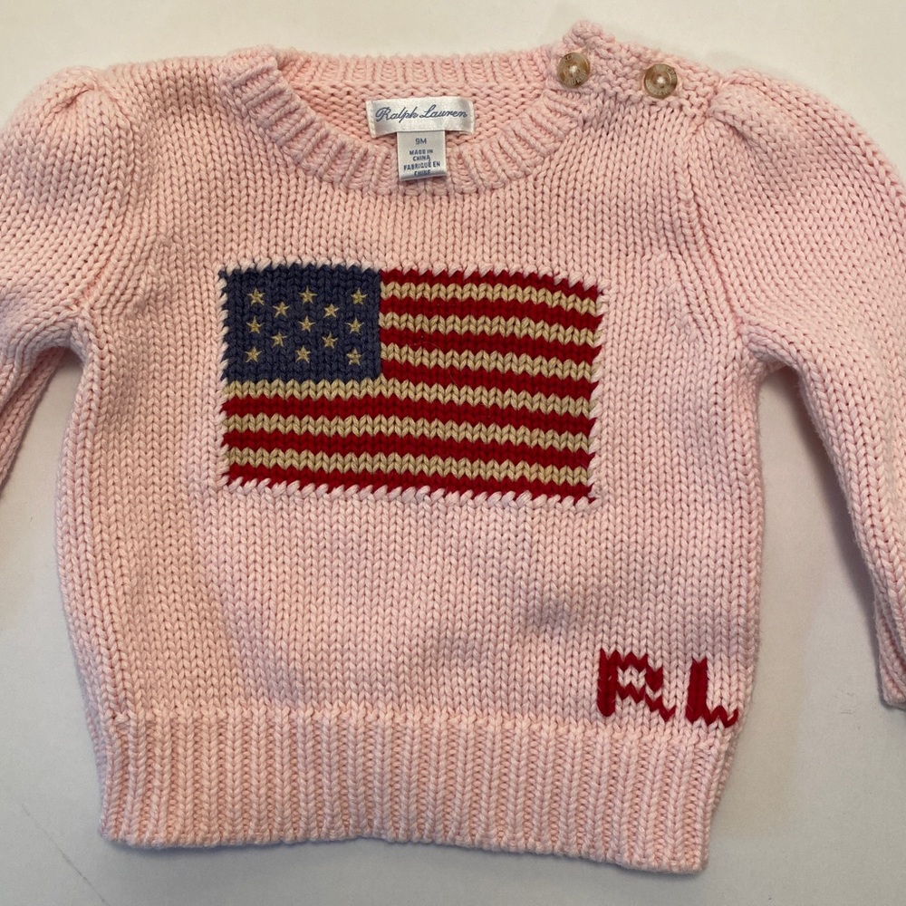 Ralph Lauren flag baby sweater